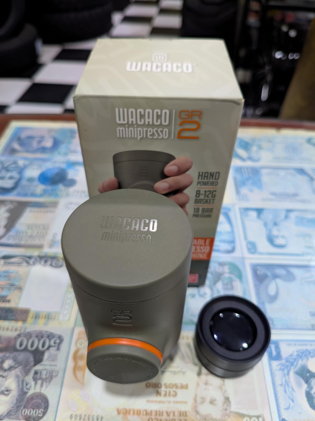 Wacaco Minipresso GR, Portable Espresso Machine, Compatible Ground Coffee, Hand Coffee Maker, Travel Gadgets, Manually Operated, Perfect for Camping, Hiking customer photo 1