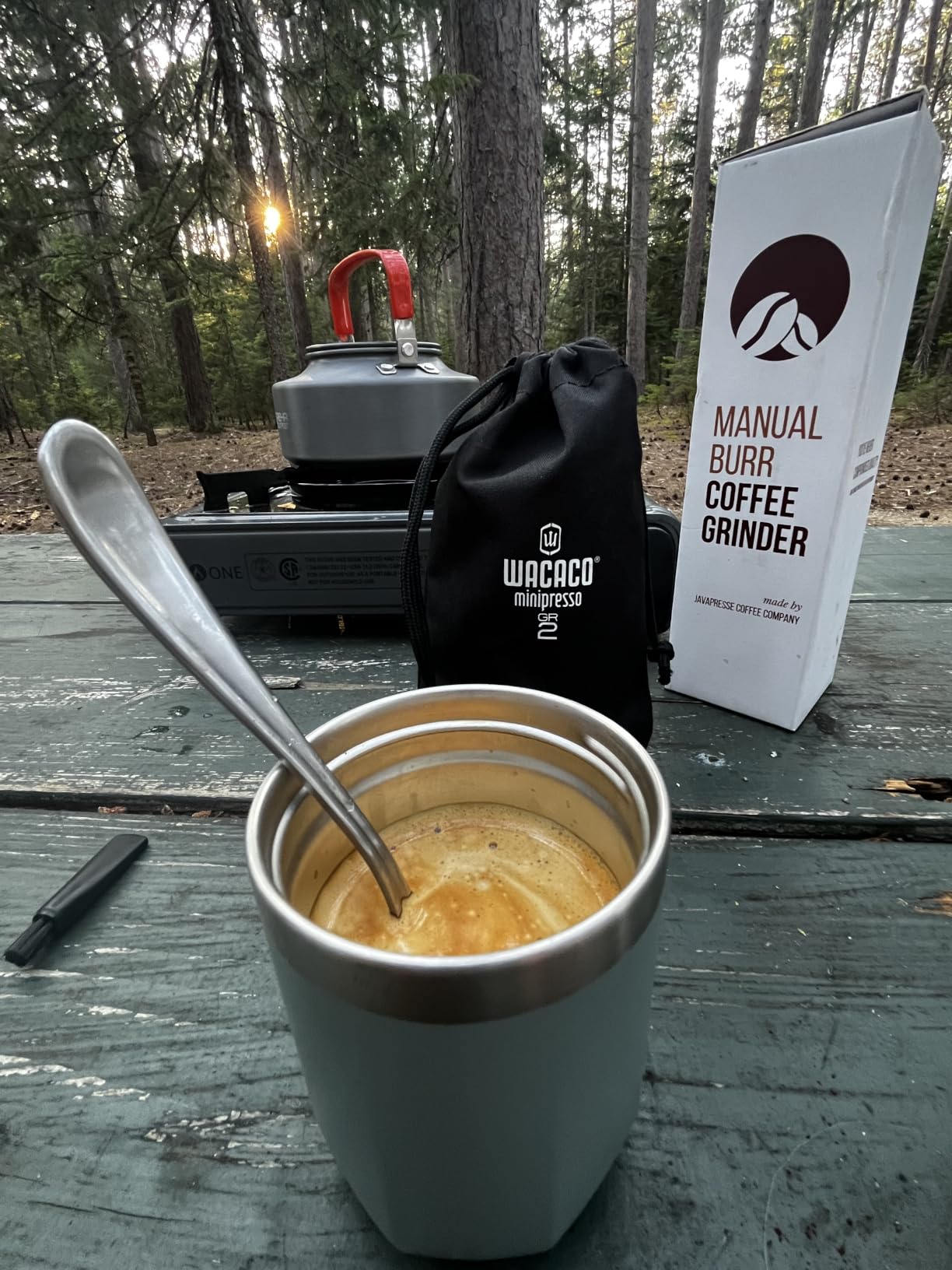 Wacaco Minipresso GR, Portable Espresso Machine, Compatible Ground Coffee, Hand Coffee Maker, Travel Gadgets, Manually Operated, Perfect for Camping, Hiking customer photo 2