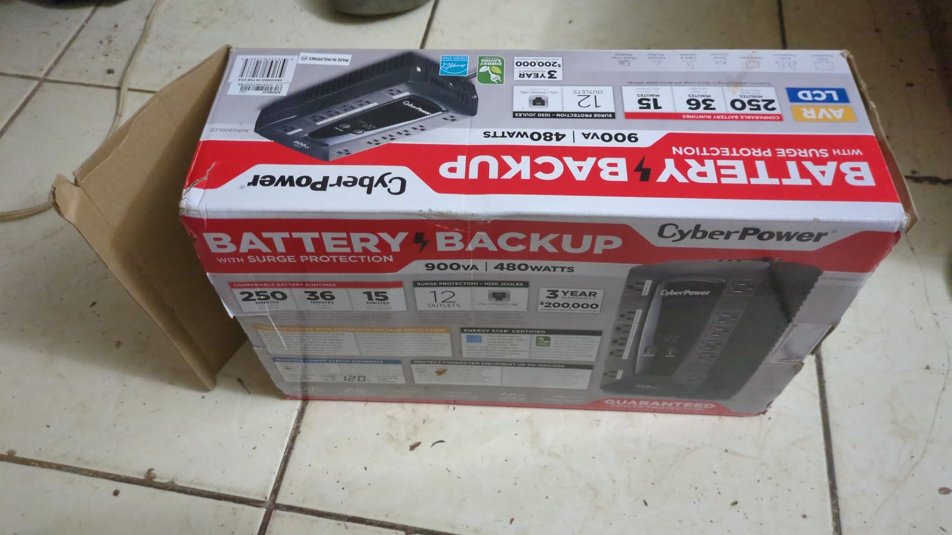 CyberPower AVRG900LCD Intelligent LCD UPS Battery Backup customer photo 2