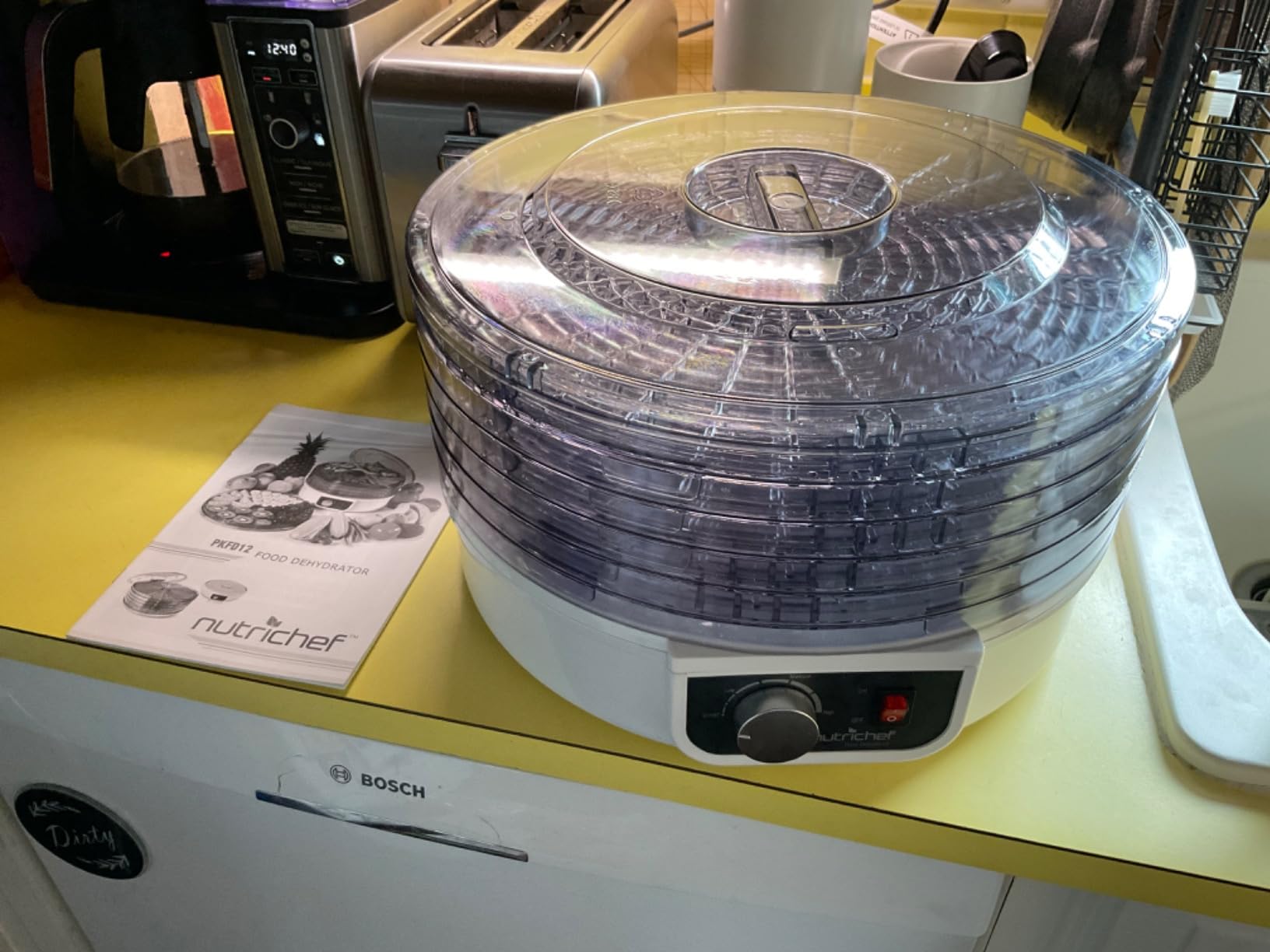 NutriChef Electric Countertop Food Dehydrator - Professional Multi-Tier Food Preserver - Dehydrates Fish, Meats, Mushrooms, Fruits & Vegetables - 5 Easy to Clean Stackable Trays., One Size, Black customer photo 2