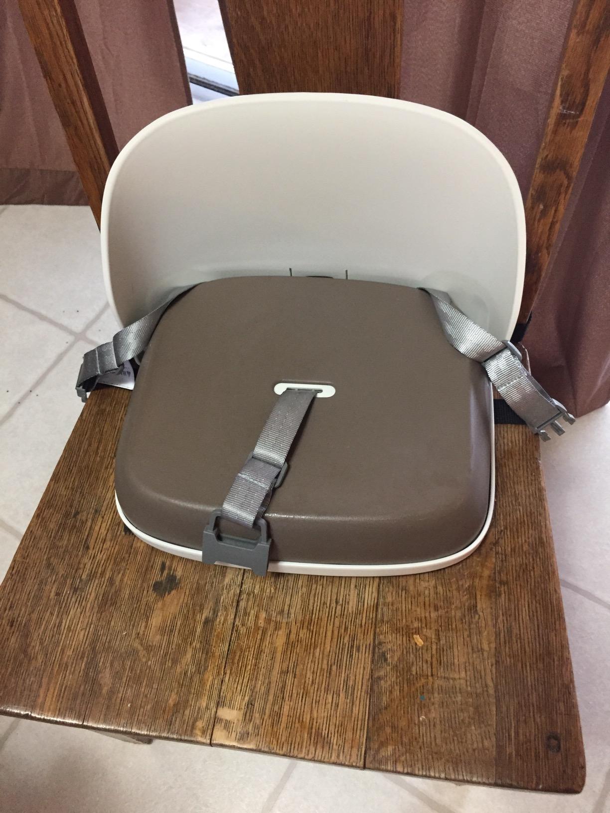 OXO Tot Perch Toddler Booster Seat for Kitchen Chair with Straps, Gray customer photo 1