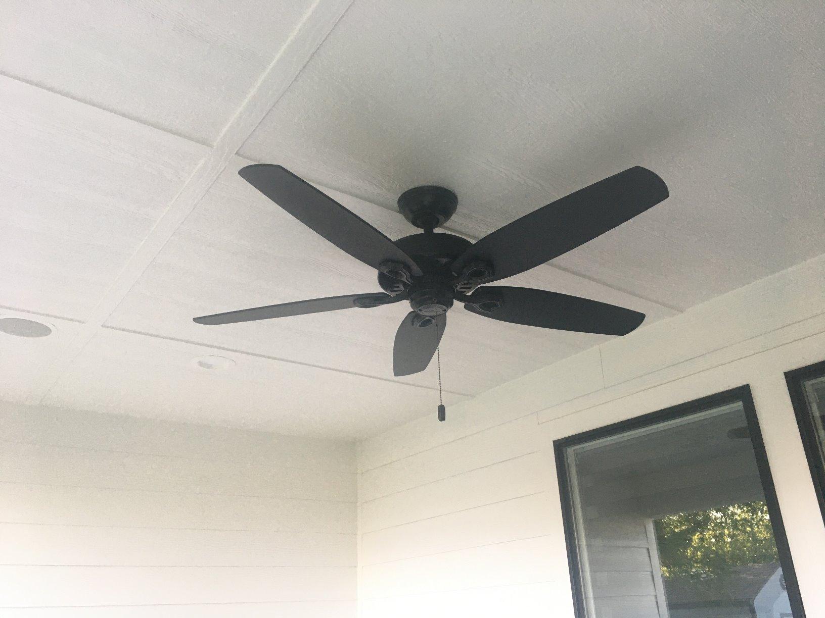 Hunter Builder Elite, Outdoor or Indoor, Ceiling Fan, 52 inch, Matte Black customer photo 2