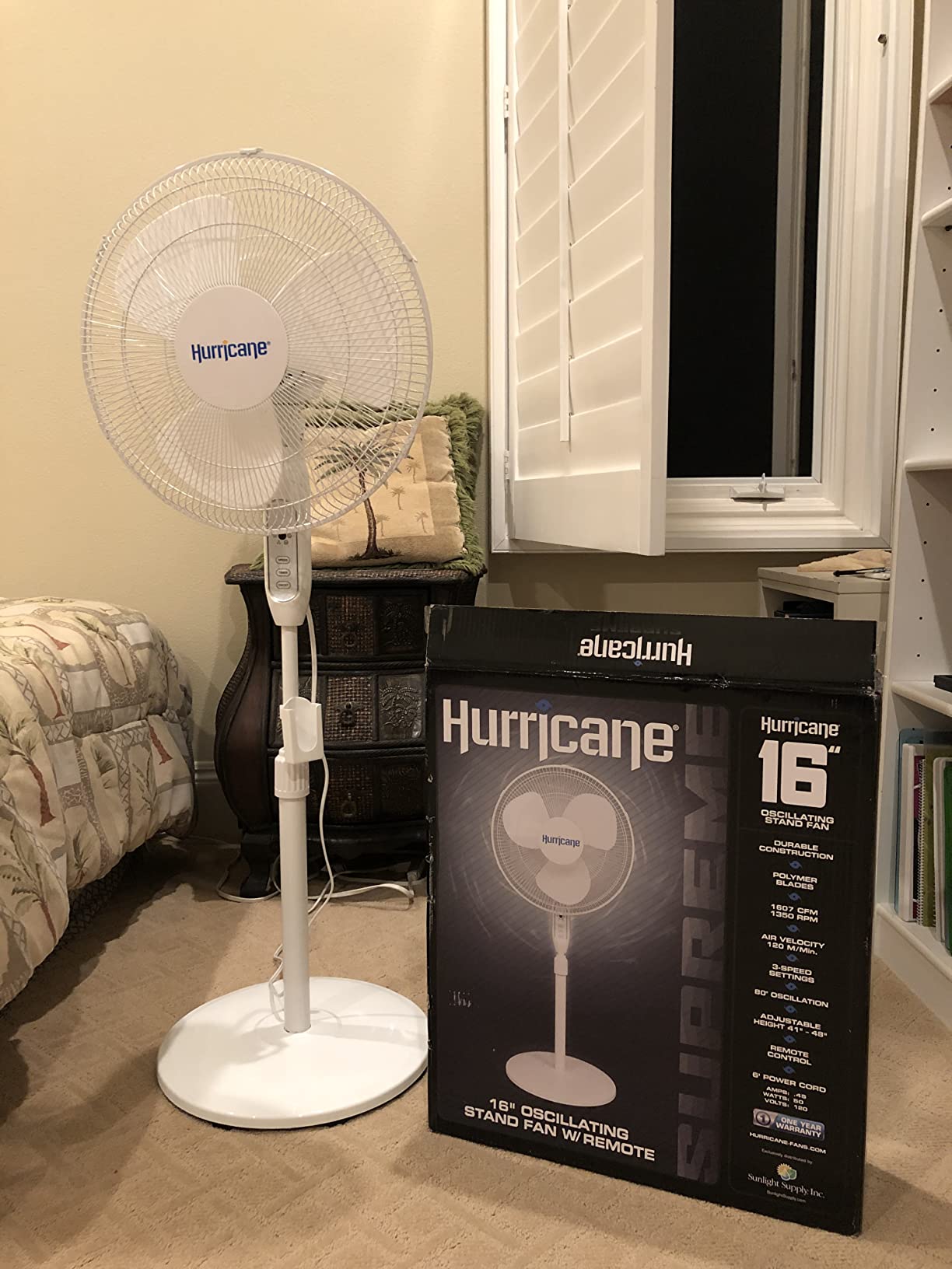 Hurricane Pro High-Velocity Oscillating Metal Stand Fan, 3 Speeds, 20in customer photo 1