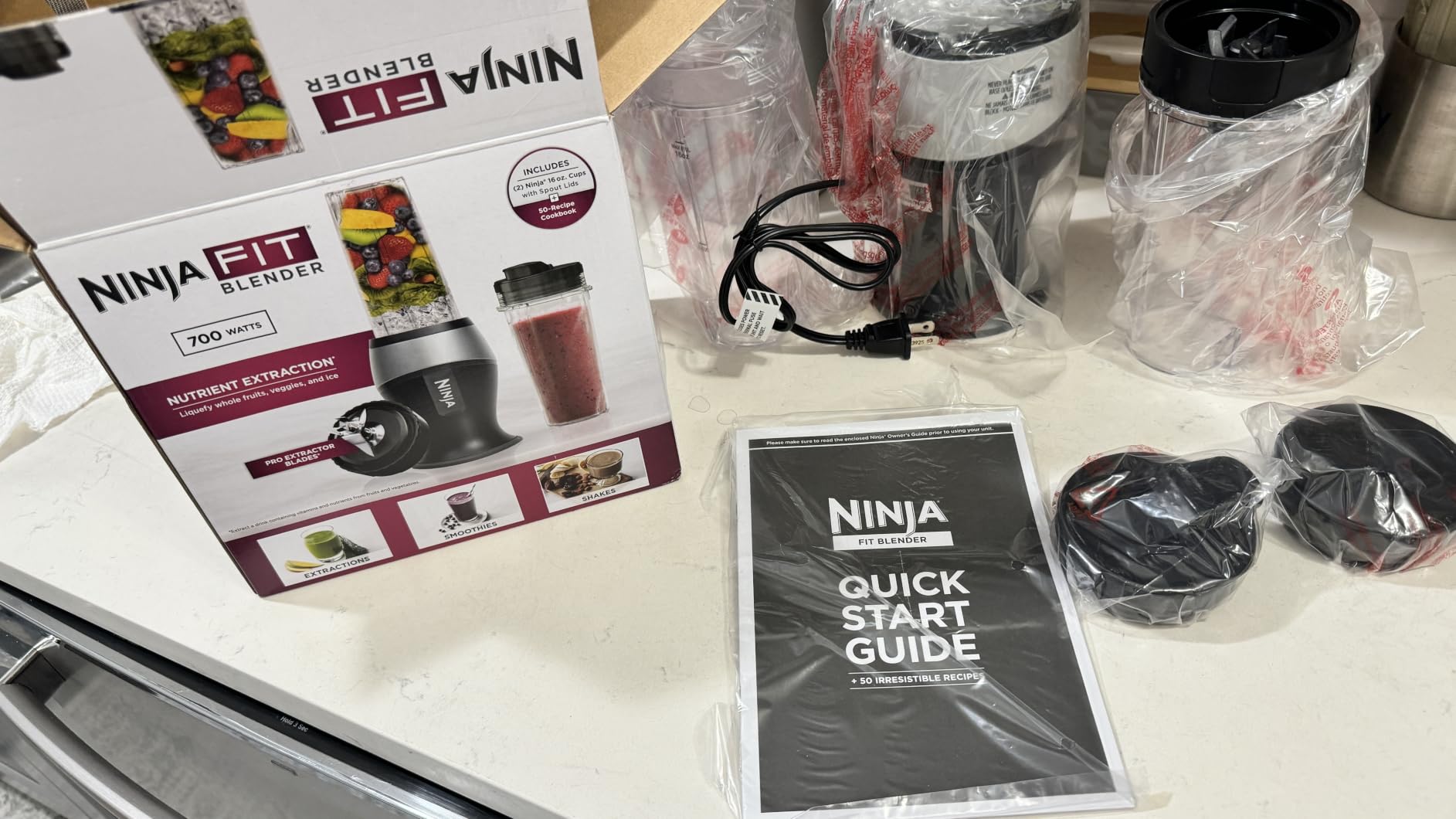 Ninja Fit Compact Personal Blender, 700W, (2) 16oz Cups, QB3001SS customer photo 1