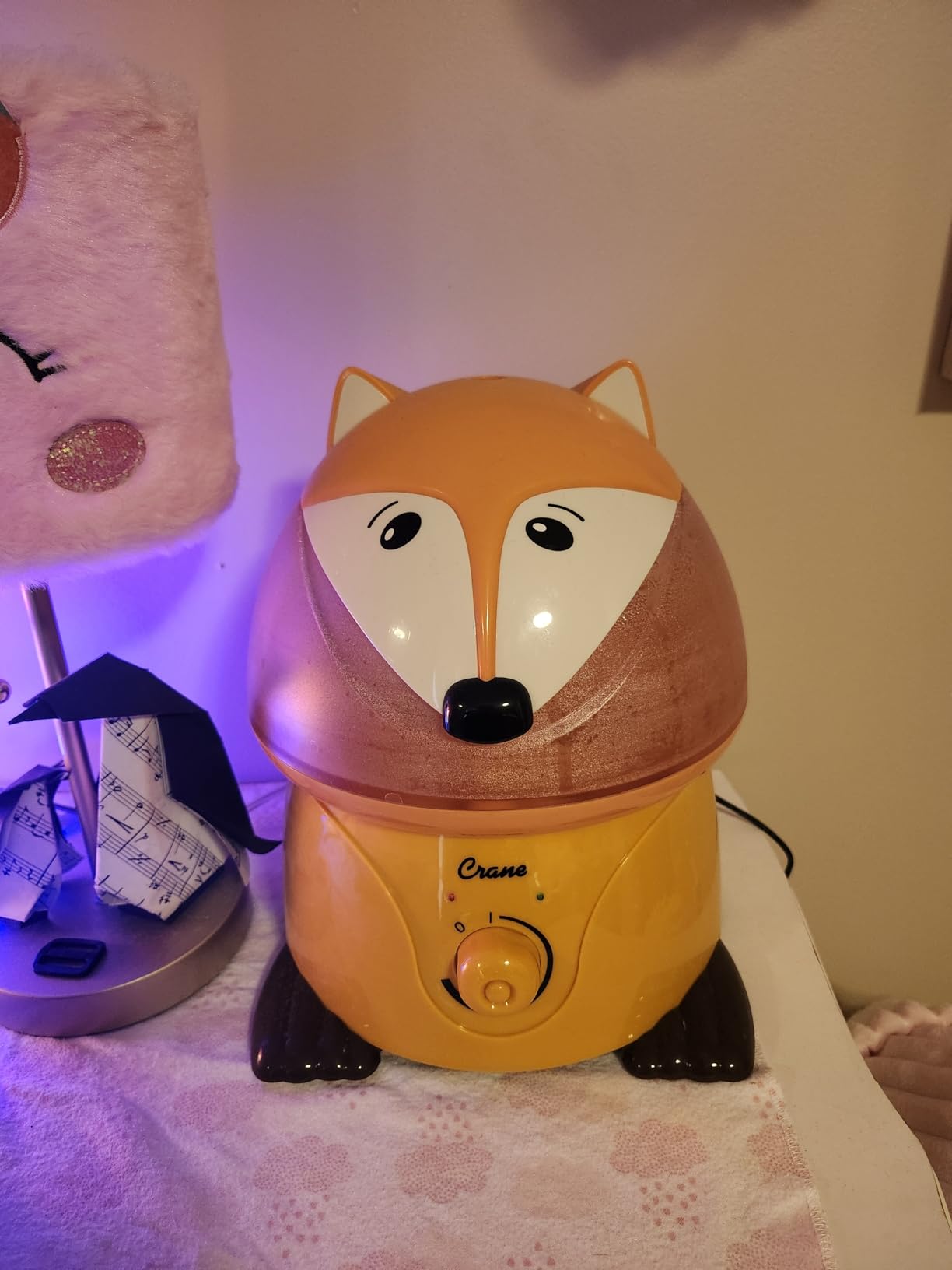 Crane 1 Gallon Animal Cool Mist Ultrasonic Humidifier for Kids' Bedroom and Nursery, Fox customer photo 2