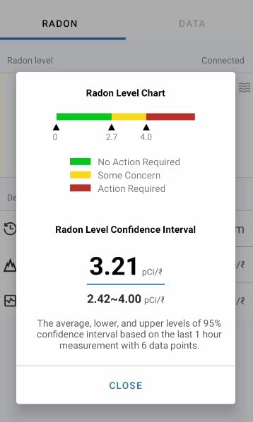 Ecosense Continuous Home Radon Detector, OLED Display, Bluetooth, RD200 customer photo 2