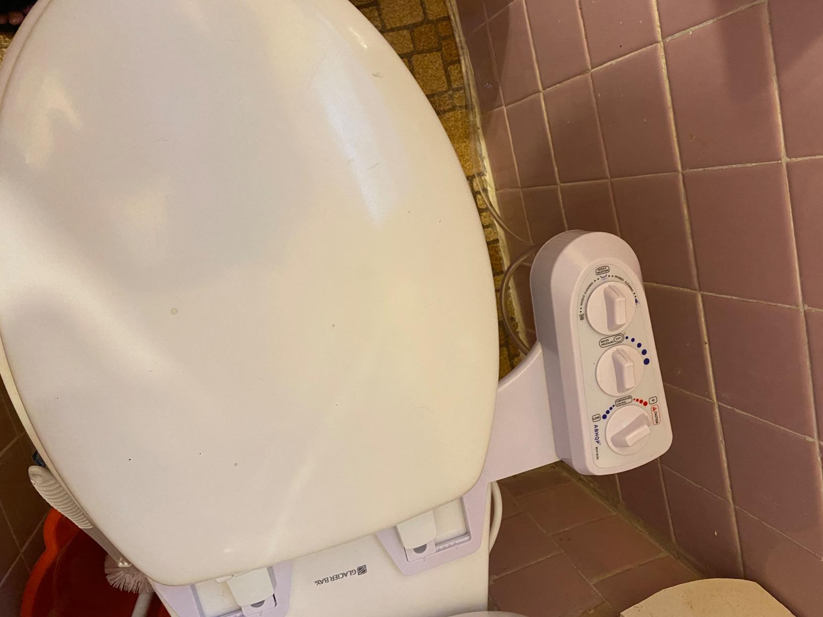Self Cleaning Hot and Cold Water Bidet - Dual Nozzle (Male & Female) - Non-Electric Mechanical Bidet Toilet Attachment - with Temperature(BHCW01) customer photo 1