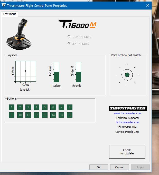 Thrustmaster T16000M FCS - Precision Combat Flight Sim Joystick - PC | Drift-free H.E.A.R.T sensors, 16 programable buttons, 8-way hat switch, 4 axes, twist rudder, integrated throttle customer photo 2