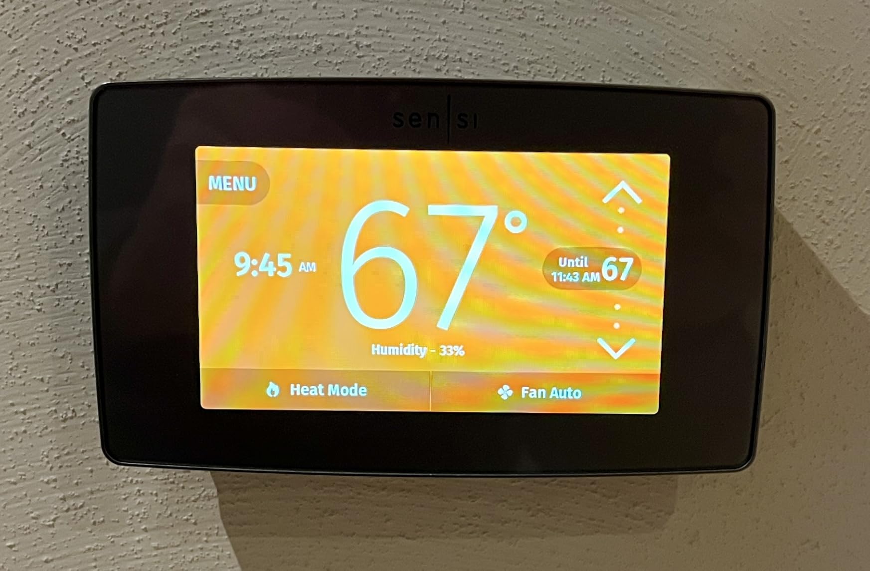 Sensi Touch Smart Thermostat by Emerson with Touchscreen Color Display, Programmable, Wi-Fi, Mobile App, Easy DIY, Data Privacy, Works with Alexa, Energy Star Certified, ST75 - Black, C-Wire Required customer photo 1