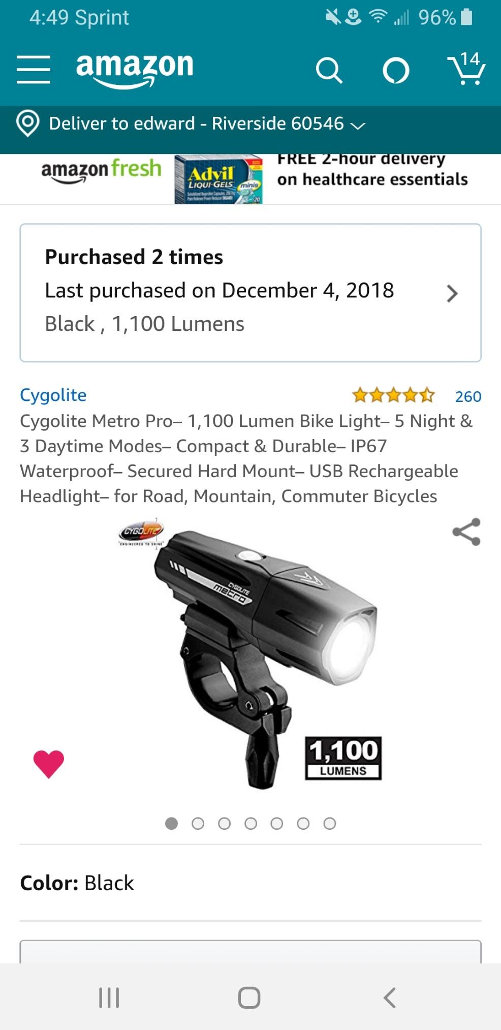 Cygolite Metro Series Bike Lights, USB Rechargeable, Secure Hard Mount, Night & Daytime Modes, Compact, Durable, IP67 Waterproof; Road, Mountain, Commuter Bicycles customer photo 2
