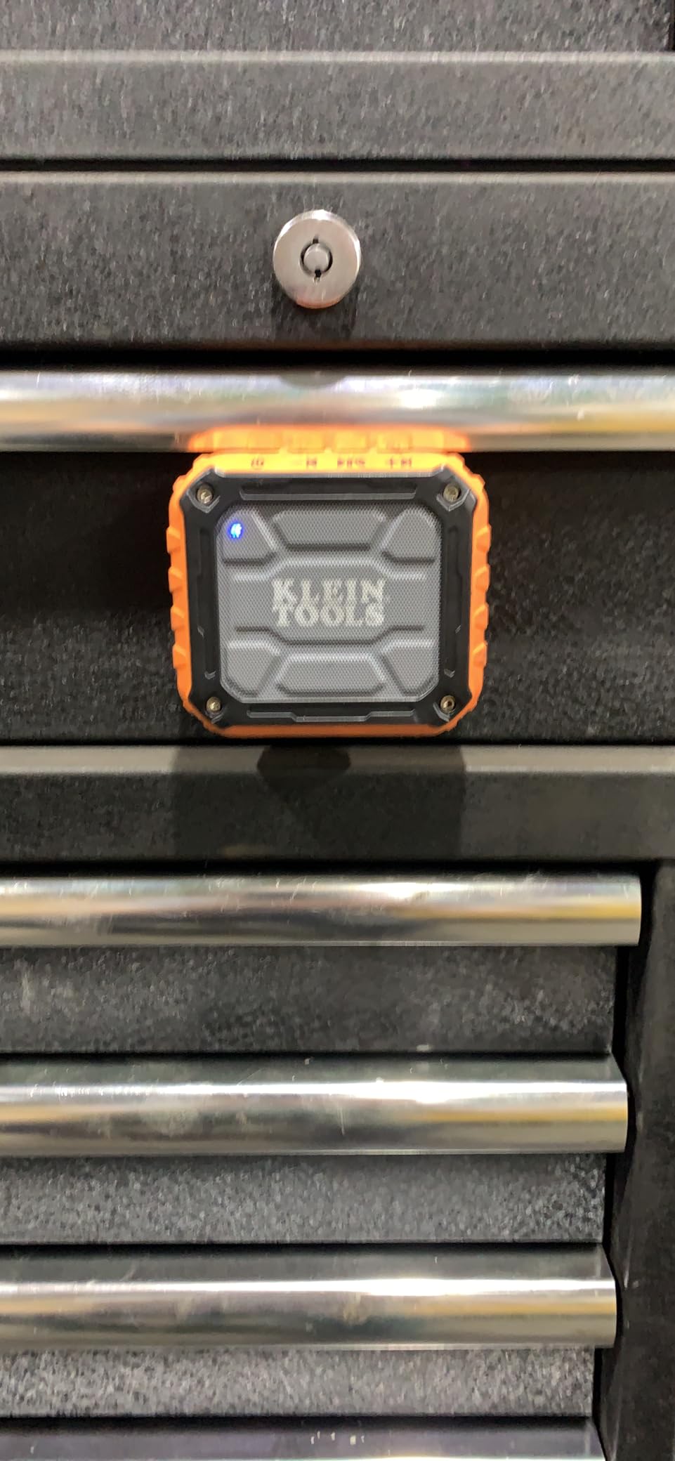 KLEIN TOOLS AEPJS1 Bluetooth Speaker, Wireless Portable Jobsite Speaker Plays Audio and Answers Calls Hands Free, IPX5, Worksite Ready customer photo 2