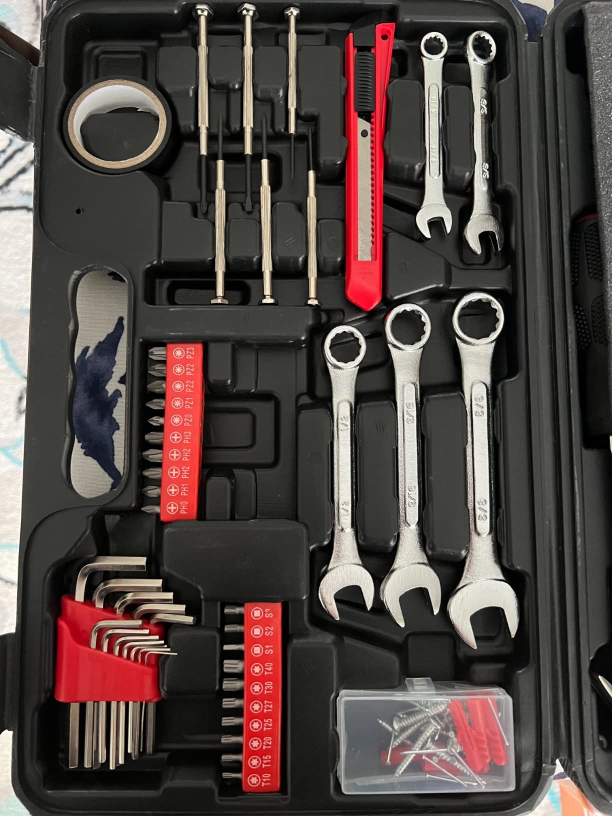 CARTMAN 148-Piece Automotive And Household Tool Set, Red Repair Kit Case customer photo 1
