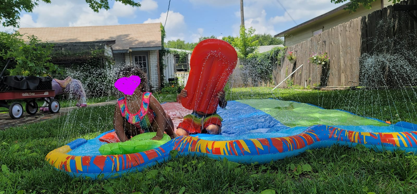 Banzai Triple Racer 16 Ft Water Slide-with 3 bodyboards included, Multicolor customer photo 2