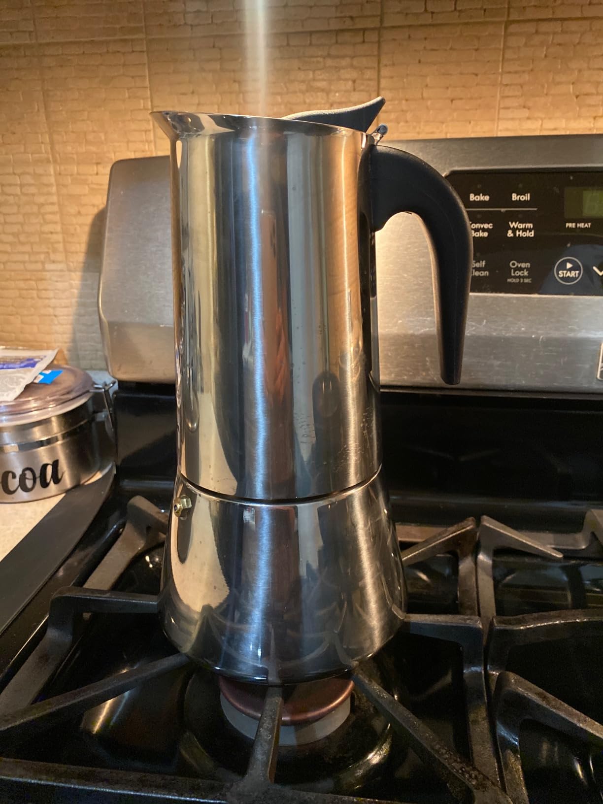 Mixpresso 9 Cup Greca Moka Pot, Stainless Steel Stovetop Espresso Maker customer photo 1