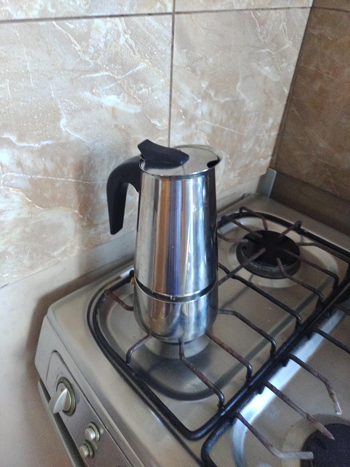 Mixpresso 9 Cup Greca Moka Pot, Stainless Steel Stovetop Espresso Maker customer photo 2