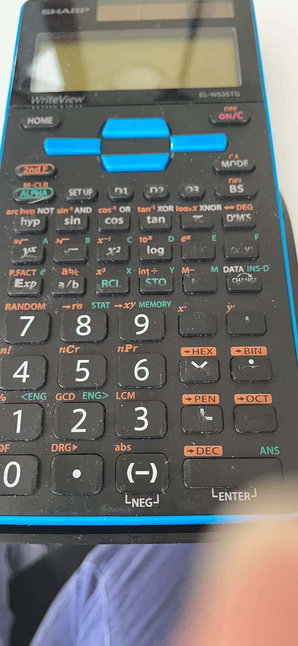 Sharp EL-W535TGBBL Scientific Calculator with WriteView™ 4 Line Display, Black, Blue customer photo 1