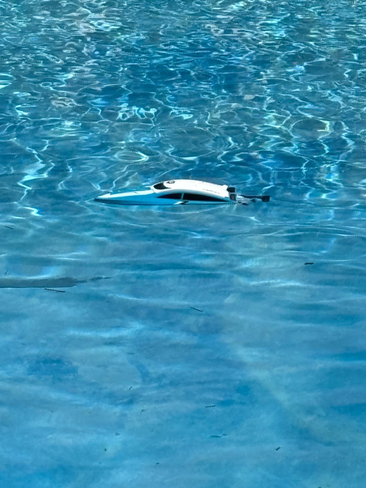 Force1 Velocity Blue Fast RC Boat- Remote Control Boats for Adults and Kids, Underwater Speed Racing Mini RC Boats for Pools and Lakes, 2.4GHZ Transmitter, 2 Rechargeable Batteries, Low Battery Alert customer photo 1