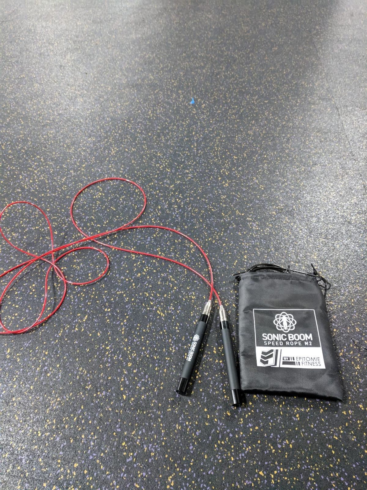 Epitomie Fitness Sonic Boom M2 High Speed Jump Rope - Patent Pending Self-Locking, Screw-Free Design – Weighted, 360 Degree Spin, Silicone Grip with 2 Speed Rope Cables for Home Workout, & More customer photo 1