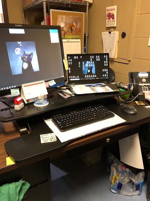 36 Inch Standing Desk Converter, Adjustable Height customer photo 1