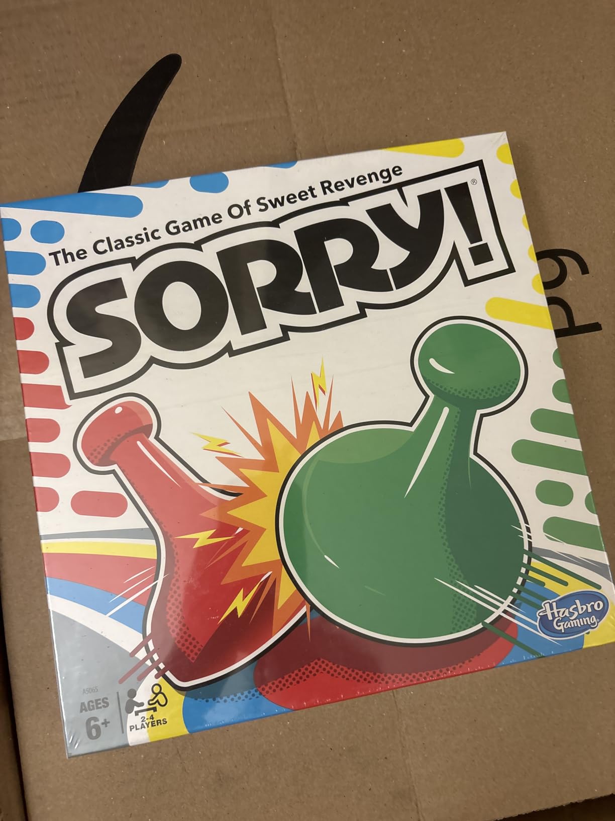 Sorry! Board Game for Kids Ages 6 and Up; Classic Hasbro Board Game; Each Player Gets 4 Pawns; Family Game customer photo 2