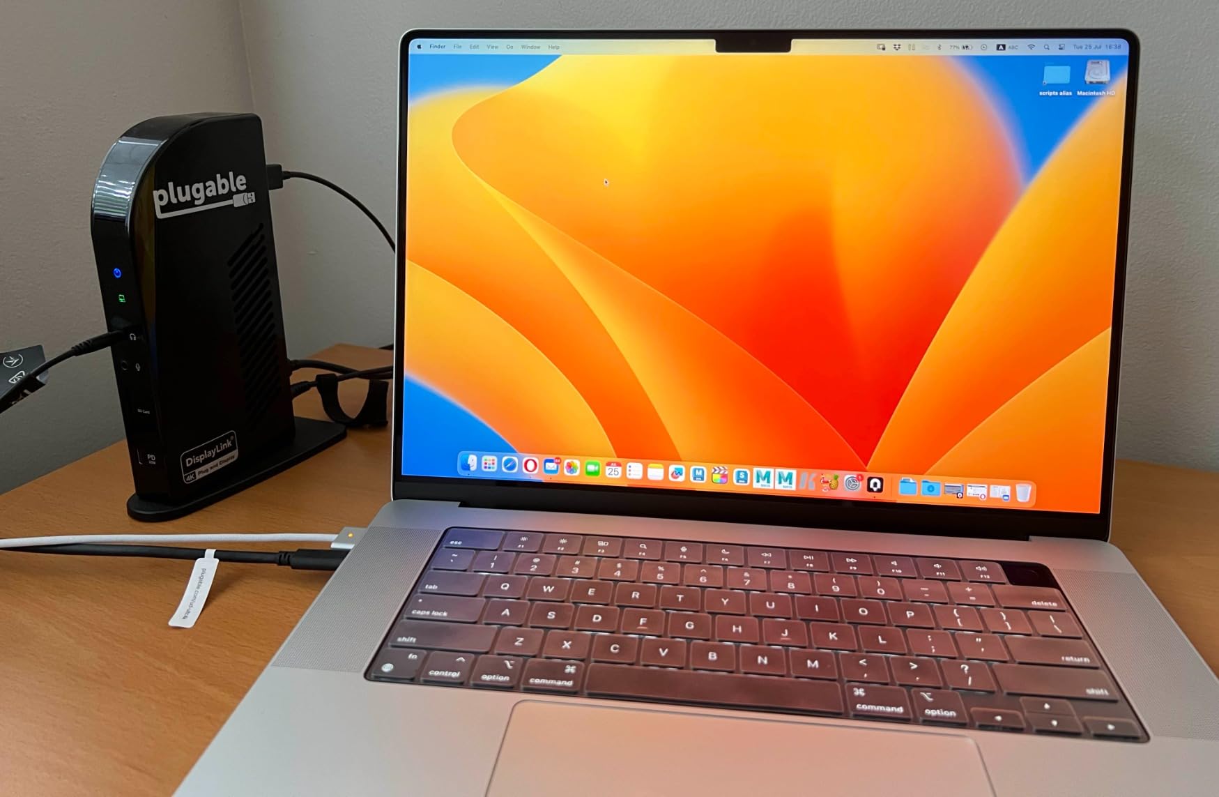Plugable 13-in-1 USB C Docking Station 4K Triple Monitor with 100W Power Delivery | USB C Dock for Windows, Mac, ChromeOS, Thunderbolt | Driver Required | 3X HDMI and 3X DisplayPort (UD-ULTC4K) customer photo 1