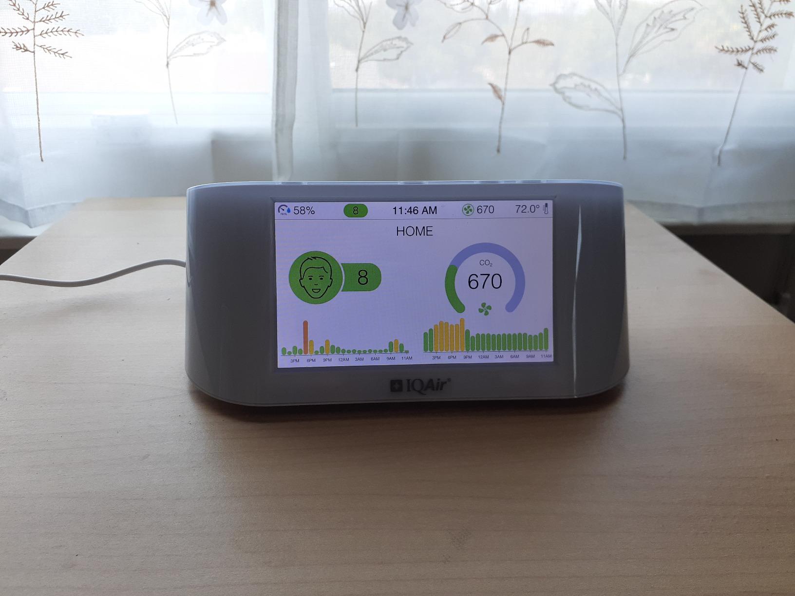 IQAir Air Quality Monitor Indoor, Swiss Design, Professional Grade, Detects PM2.5, CO2, AQI, Temperature, Humidity, Indoor Air Quality Real-Time Air Quality & Forecasting, Historic Data customer photo 2