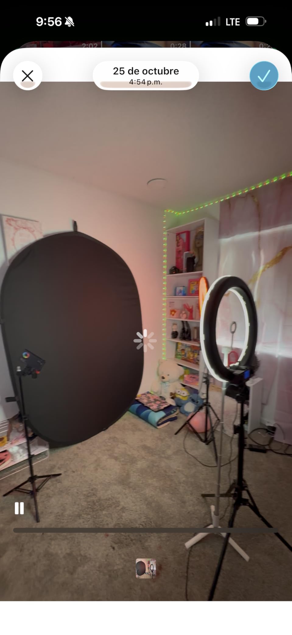 Collapsible Backdrop Blue Green Self Tape Pop Up Background customer photo 2