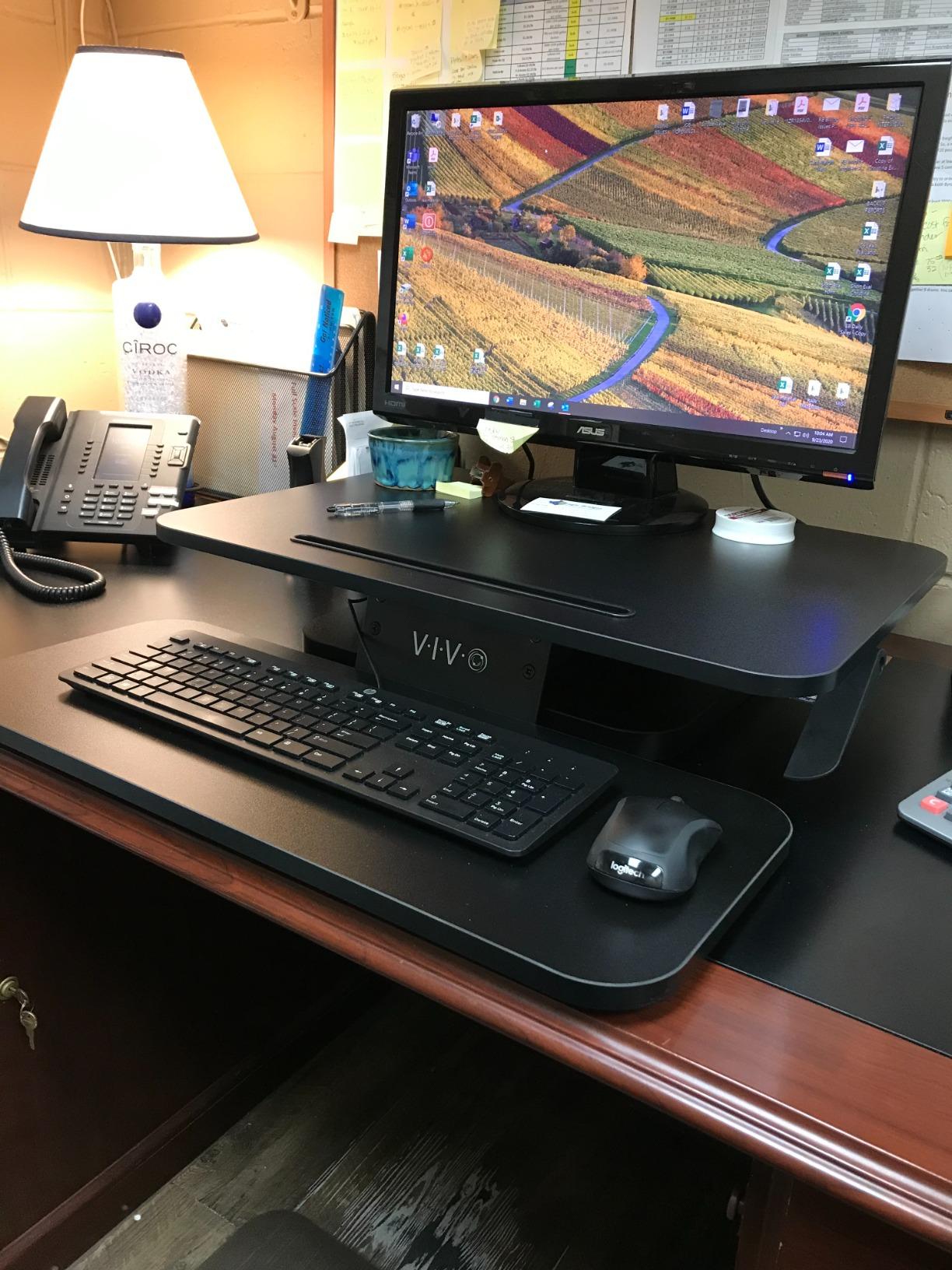 VIVO Black 25 in Standing Desk Converter, DESK-V001G customer photo 1