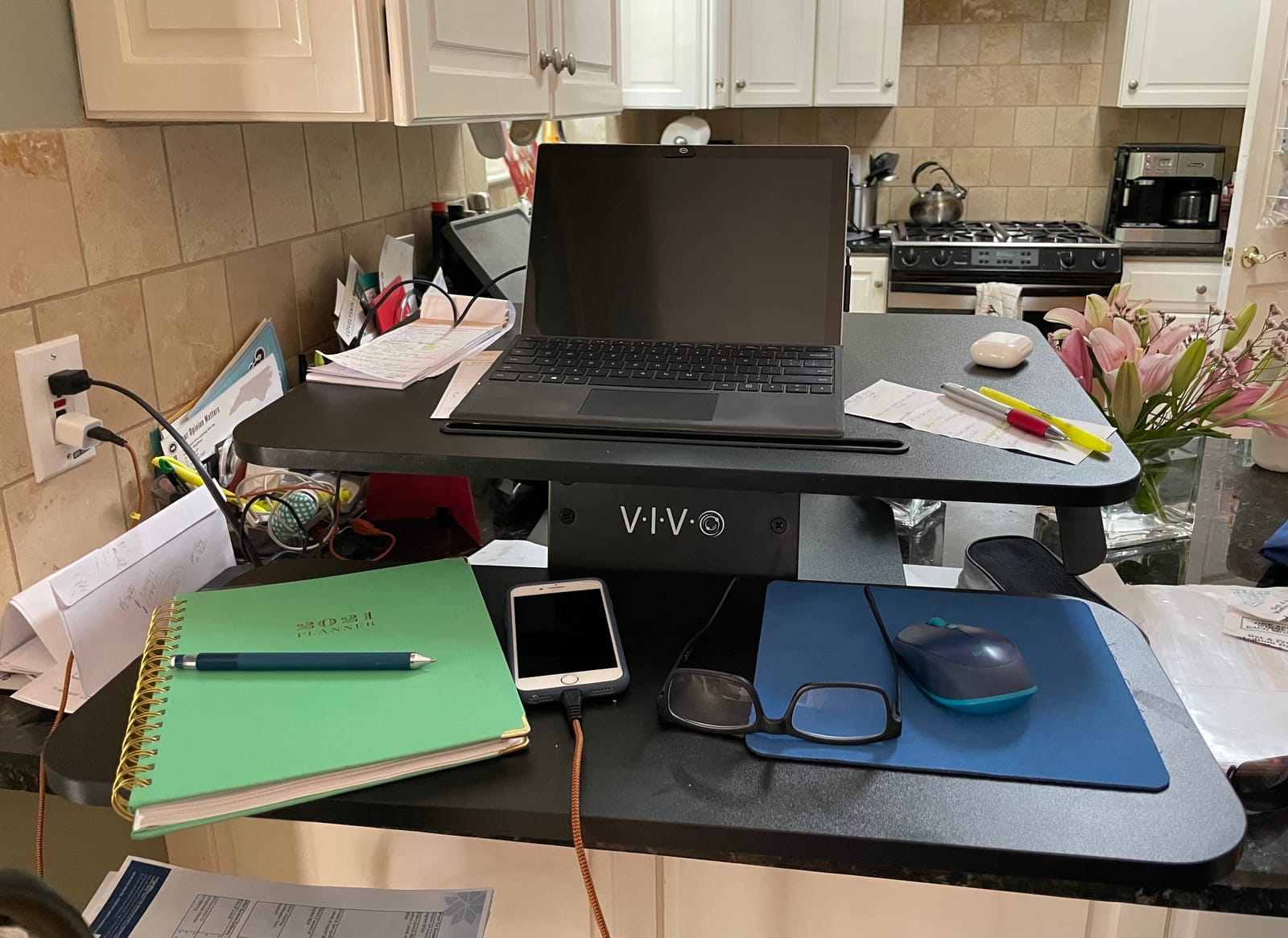 VIVO Black 25 in Standing Desk Converter, DESK-V001G customer photo 2