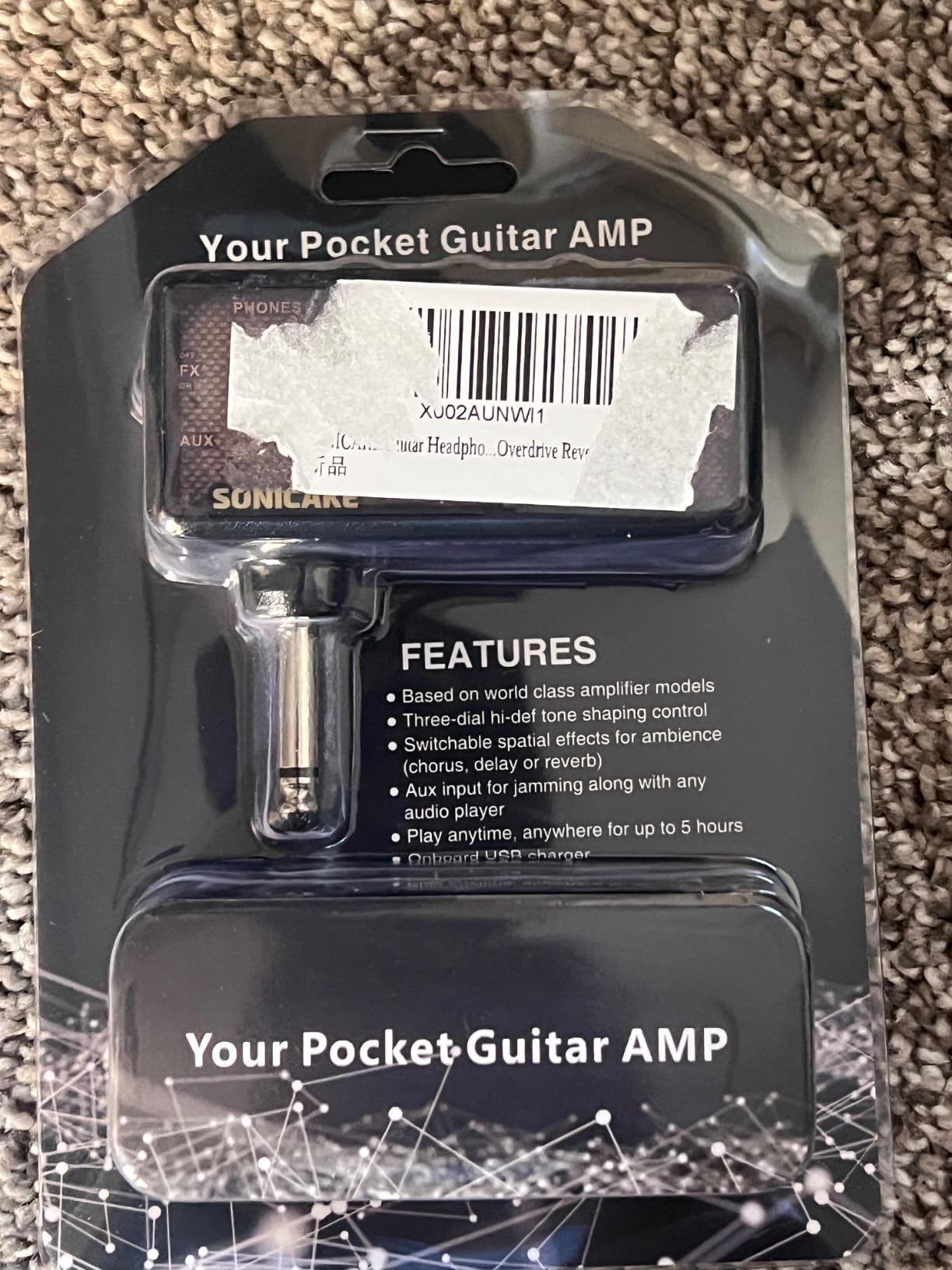 SONICAKE Mini Guitar Headphone Amp with Overdrive Reverb - US Classic customer photo 1