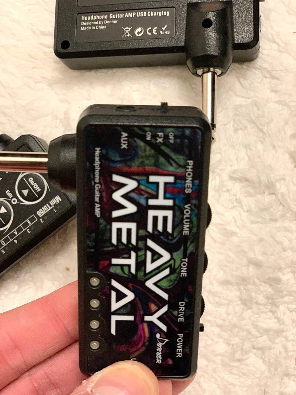 Donner Guitar Headphone Amp Heavy Metal USB Rechargeable Mini Pocket Headphone Amplifier for Electric Guitar customer photo 2