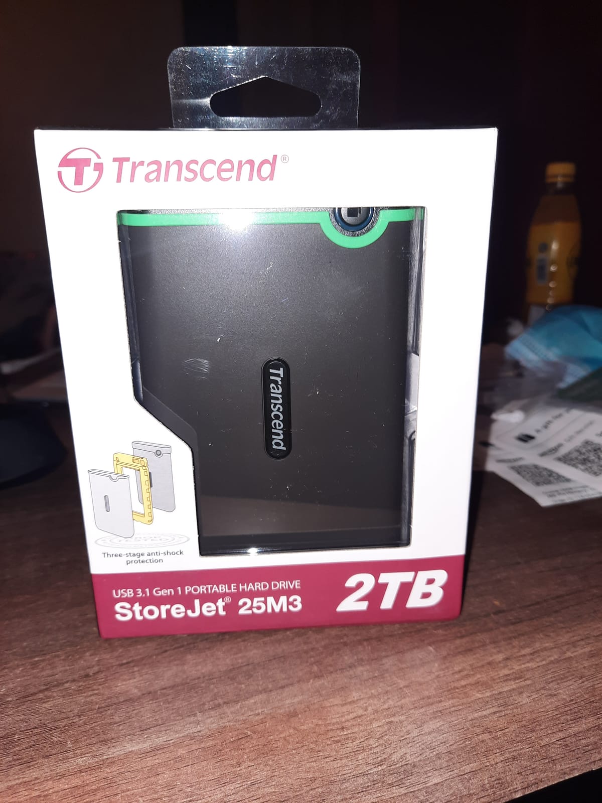 Transcend 2TB StoreJet 25M3 Rugged Portable HDD, One Touch Backup customer photo 2