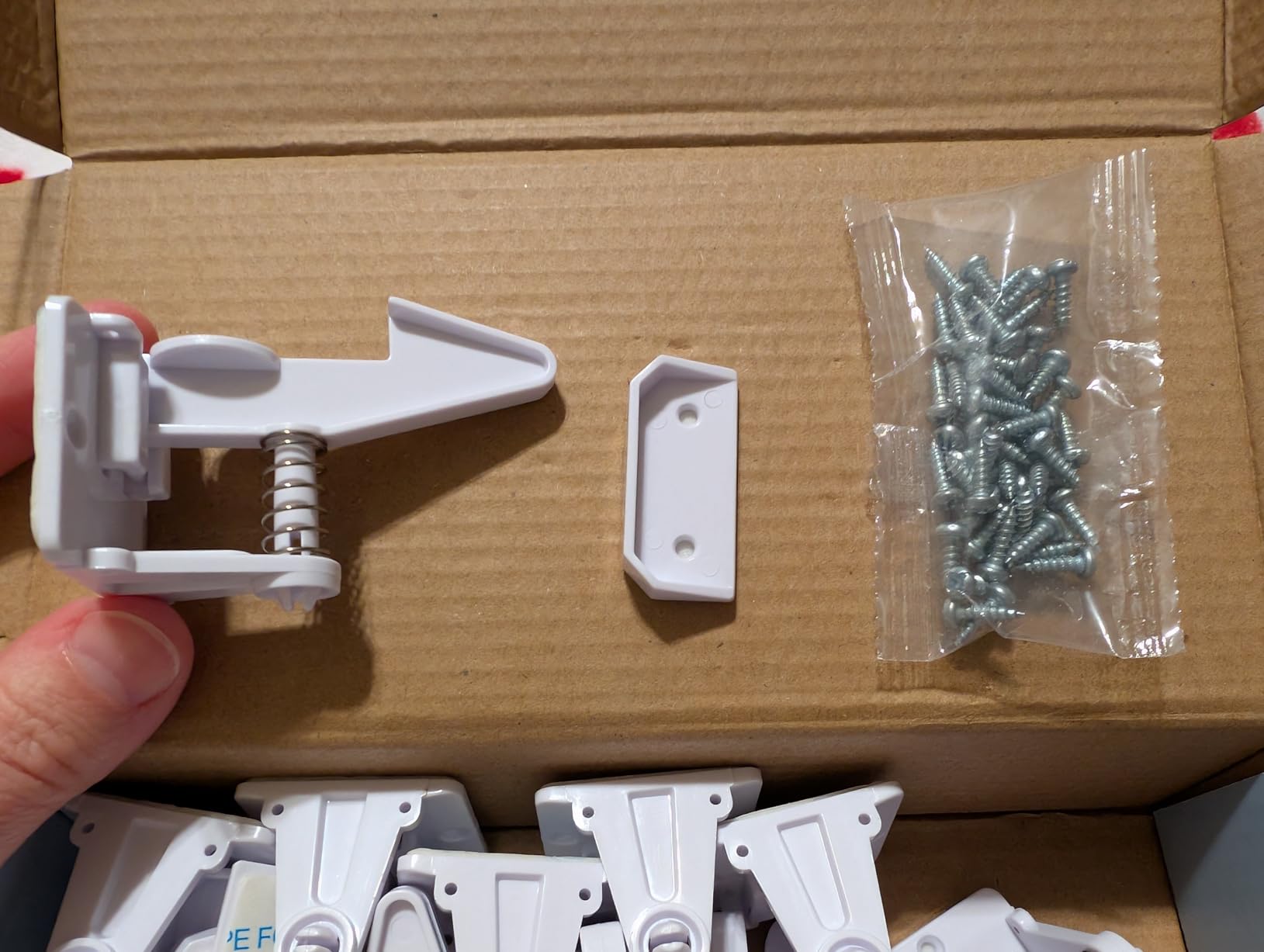 [12-Pack] Invisible Baby Proofing Cabinet Locks - No Drill Child Safety Drawer Latches - Adhesive Childproof Latch for Cabinets, Kitchen & Furniture - Secure Toddler & Infant Safety No Tools Required customer photo 1