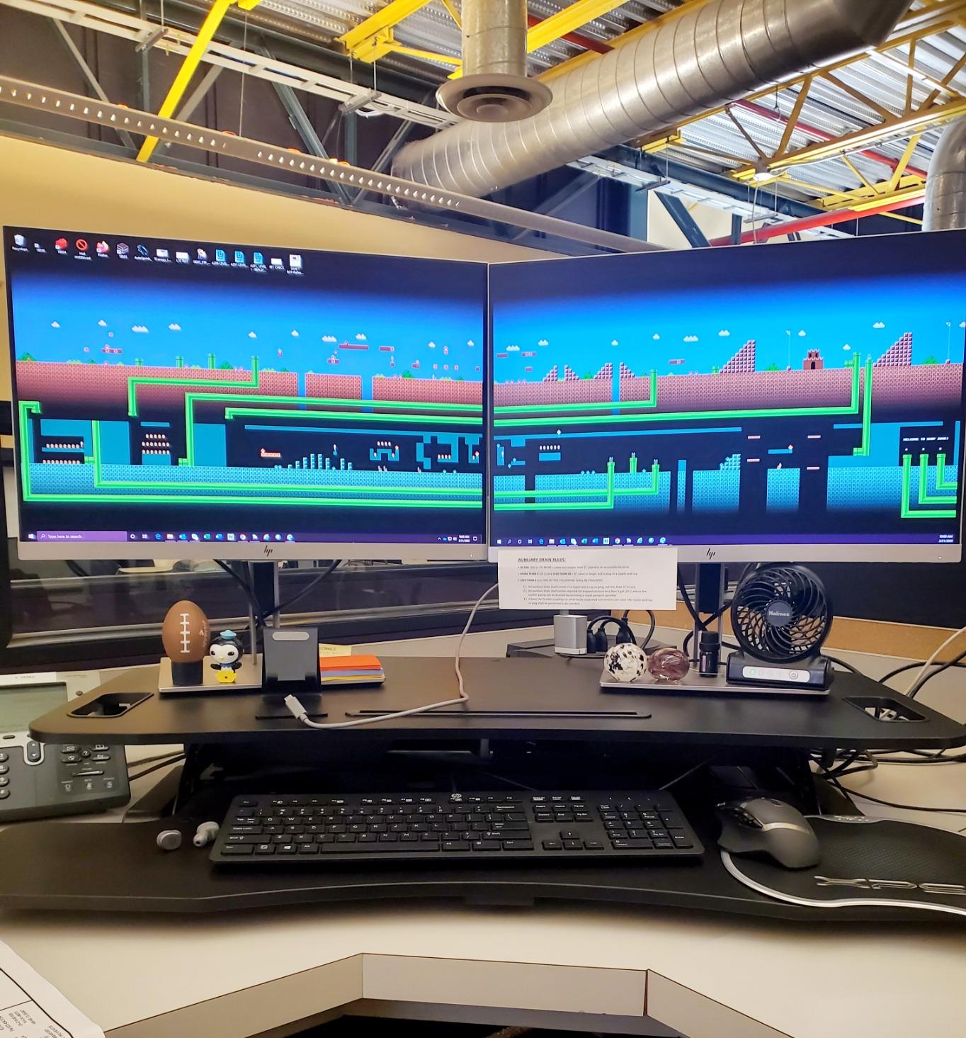 VIVO Black 38 in Corner Standing Desk Converter, DESK-V000KL customer photo 1