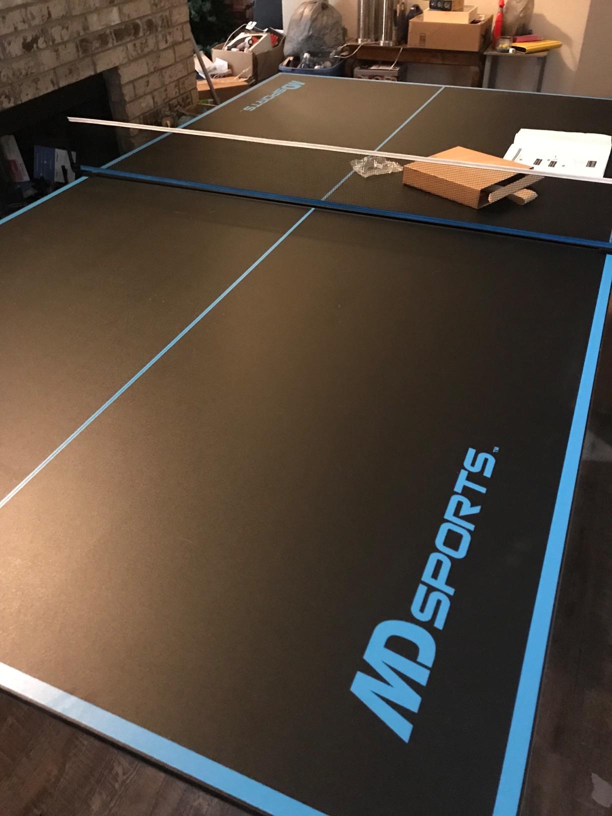 MD Sports Table Tennis Tables Multiple Styles Ping Pong Tables, Foldable for Easy Storage with Nets Included, Perfect for Family Game Rooms customer photo 2