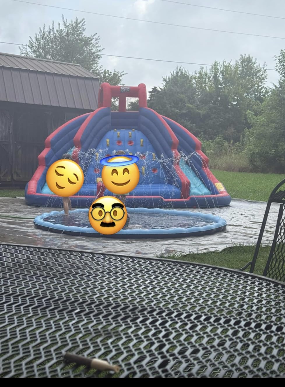SUNNY & FUN Ultra Climber Inflatable Water Slide Park with Two Slides customer photo 2