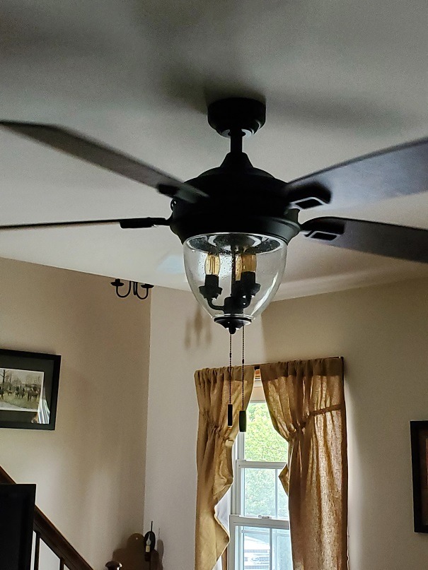 Honeywell Ceiling Fans Glencrest, 52 Inch Indoor Outdoor LED Ceiling Fan with Light, Pull Chain, Dual Mounting Options, ETL Damp Rated, Dual Finish Blades, Reversible Motor - 50615-01 customer photo 2