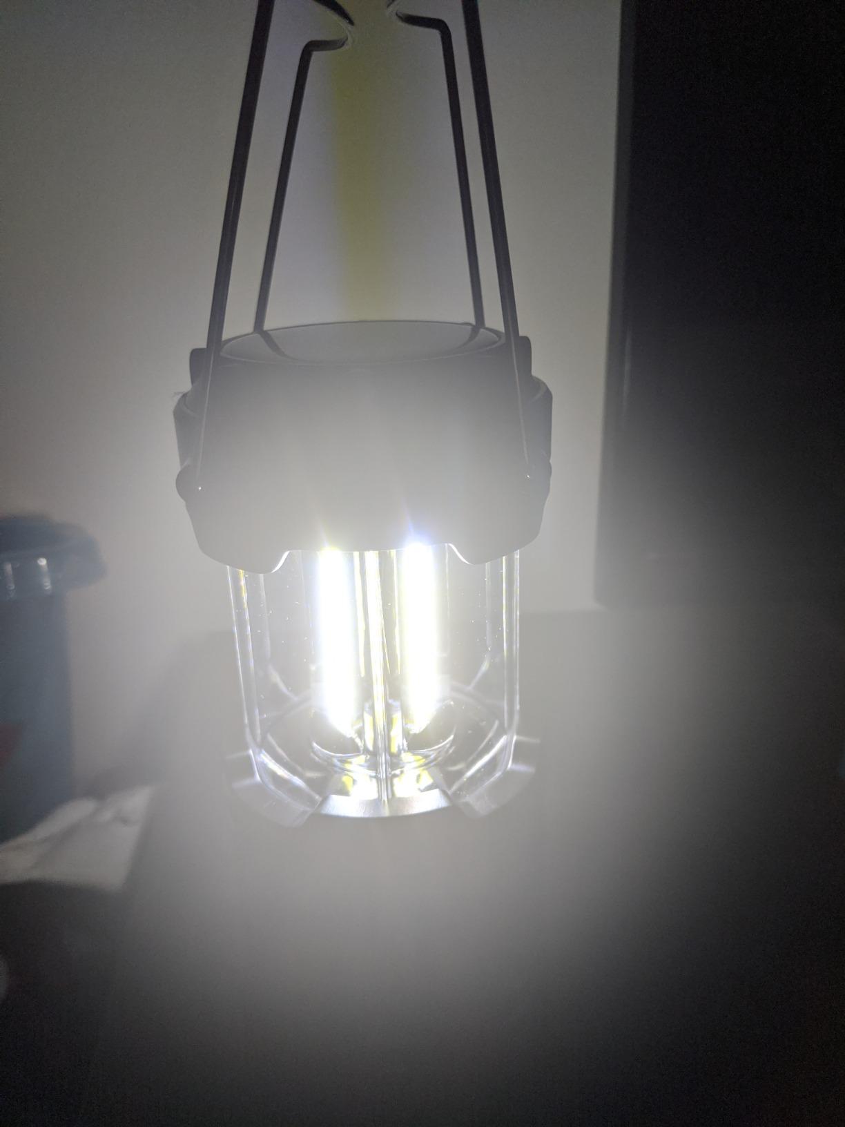 4 Pack Solar USB Rechargeable 3 AA Power Brightest COB LED Camping Lantern, Waterproof Collapsible Emergency LED Light customer photo 2