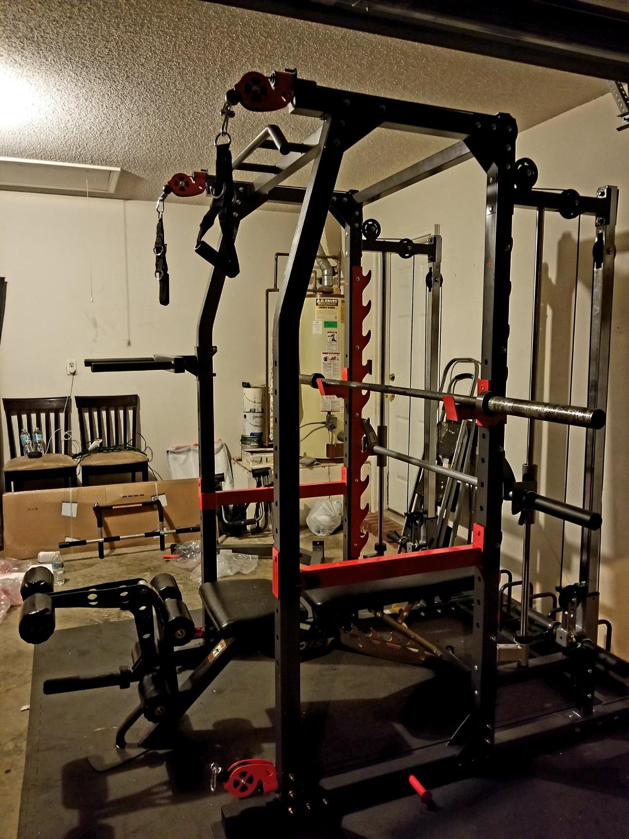 Marcy Smith Machine Home Gym with Weight Bench Cable Pulleys Dips SM-4903 customer photo 1