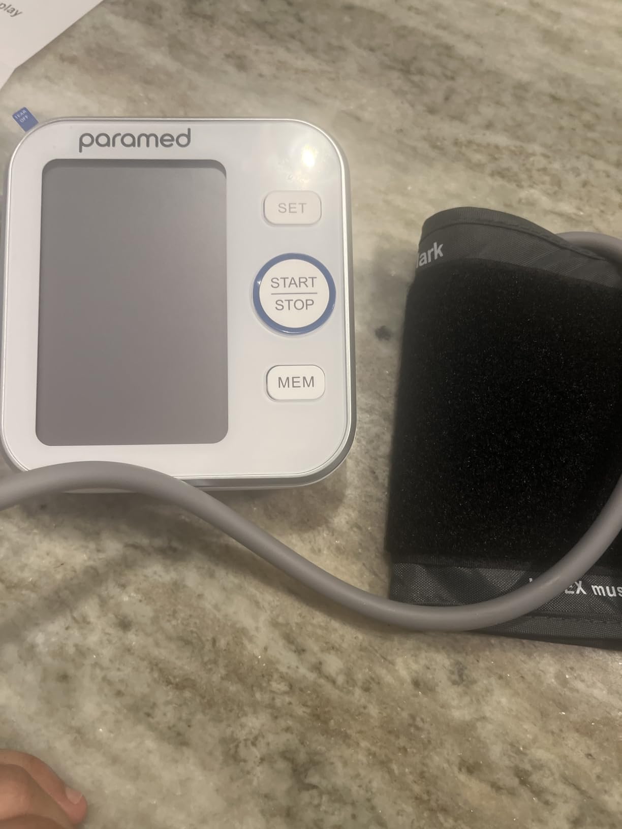 Paramed Blood Pressure Monitor - Bp Machine - Automatic Upper Arm Blood Pressure Cuff 8.7-16.5 inches - Large LCD Display 120 Sets Memory - Device Bag & Batteries Included customer photo 1