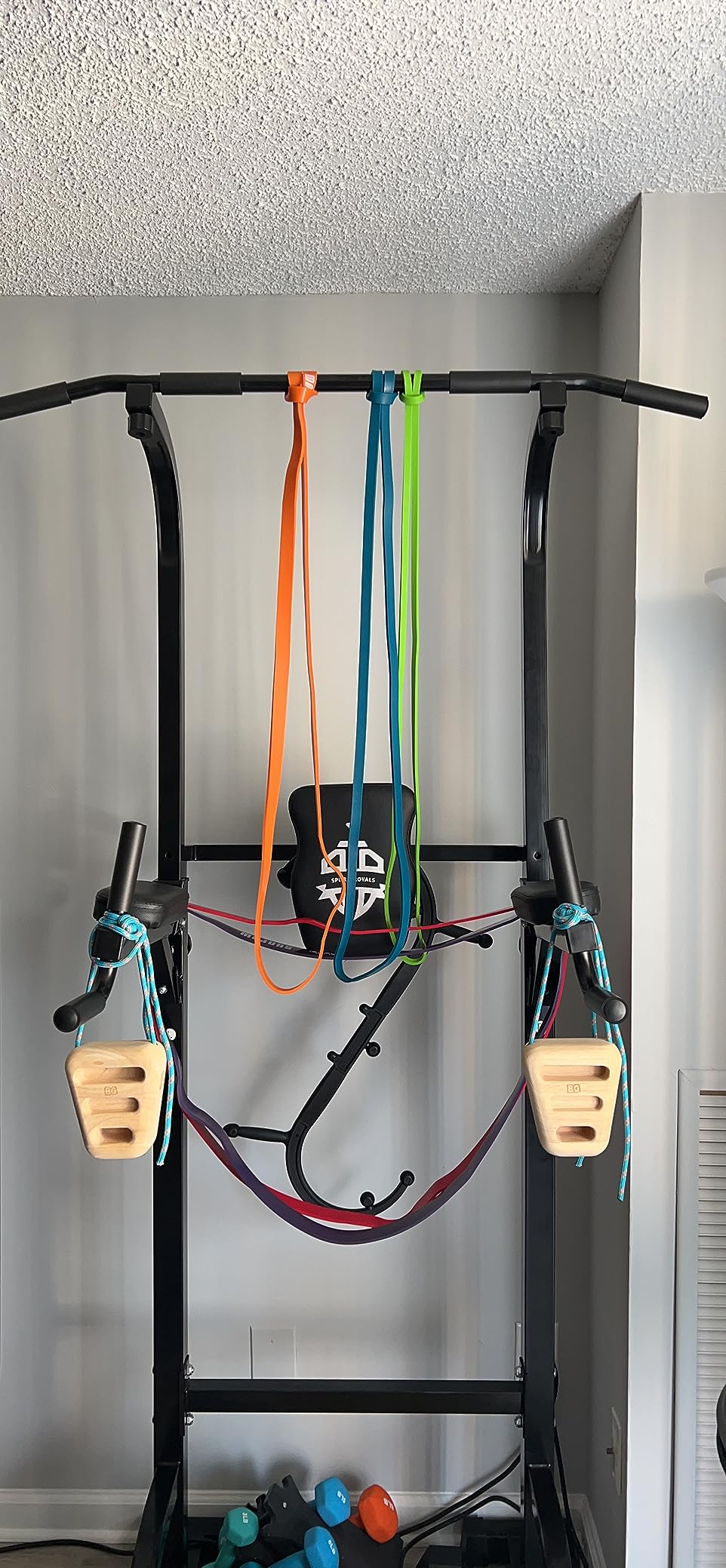 SUNPOW Pull Up Assistance Bands Set of 5 Resistance Heavy Duty Workout Exercise Stretch Fitness Bands Assist Set for Body, Instruction Guide and Carry Bag Included customer photo 1
