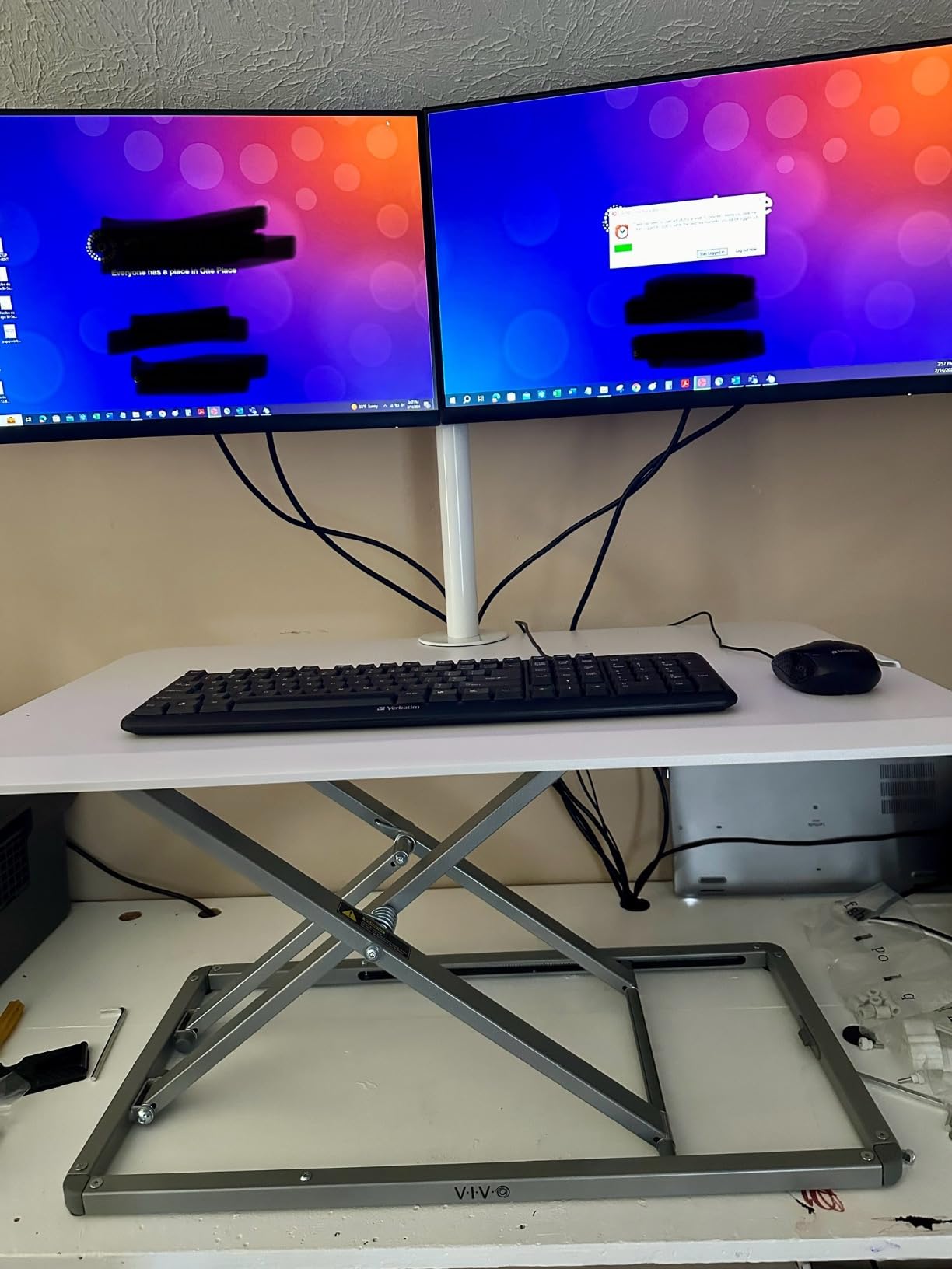 VIVO Black 29 in Single Top Standing Desk Converter, DESK-V000U customer photo 2