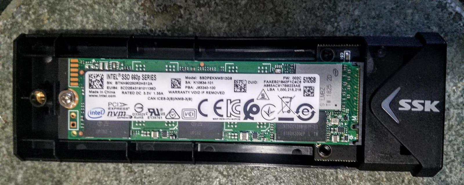 SSK M.2 to USB NVMe SATA SSD Enclosure USB 3.2 Gen2 10Gbps Adapter Reader | For NVMe/SATA SSD, M/B+M Key, RTL9210B Chip, 10Gbps PCIe, 6Gbps NGFF, UASP, SMART & TRIM, 2240/2260/2280, LED, Aluminum customer photo 1