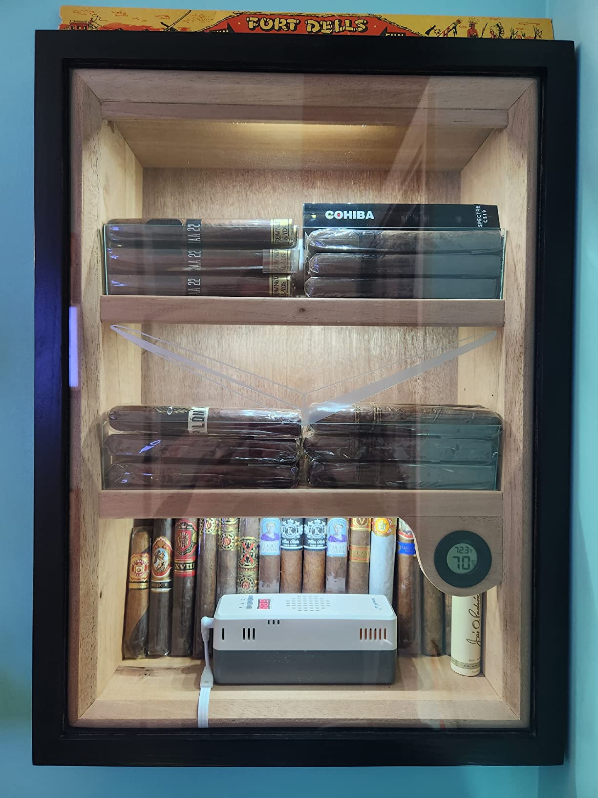 HumidiCup S1 Electronic Cigar Humidifier, Small Size for 40-150 Count Desktop Humidor, 40% to 90% Setting Range, Stable Humidity Control customer photo 1