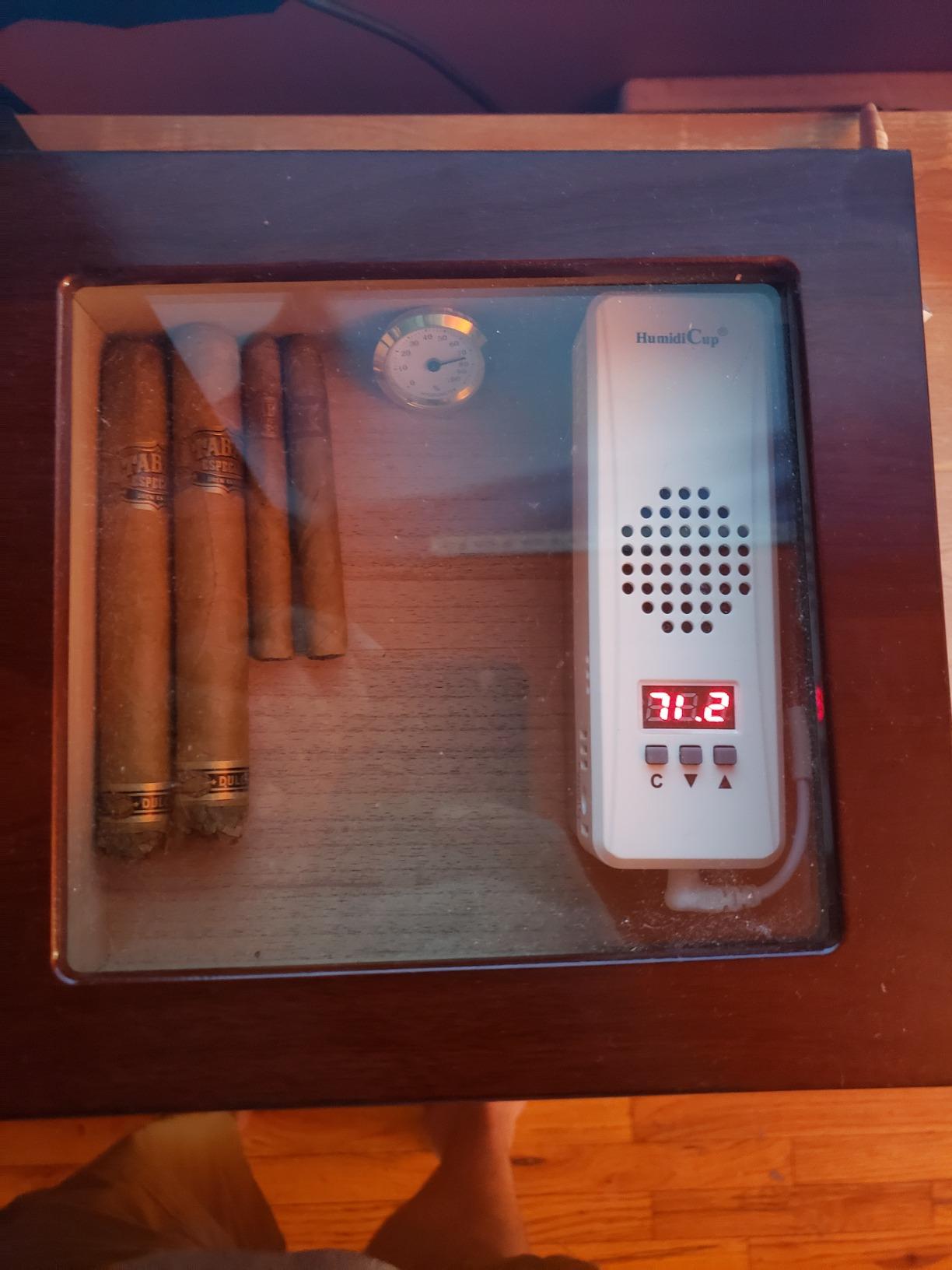 HumidiCup S1 Electronic Cigar Humidifier, Small Size for 40-150 Count Desktop Humidor, 40% to 90% Setting Range, Stable Humidity Control customer photo 2