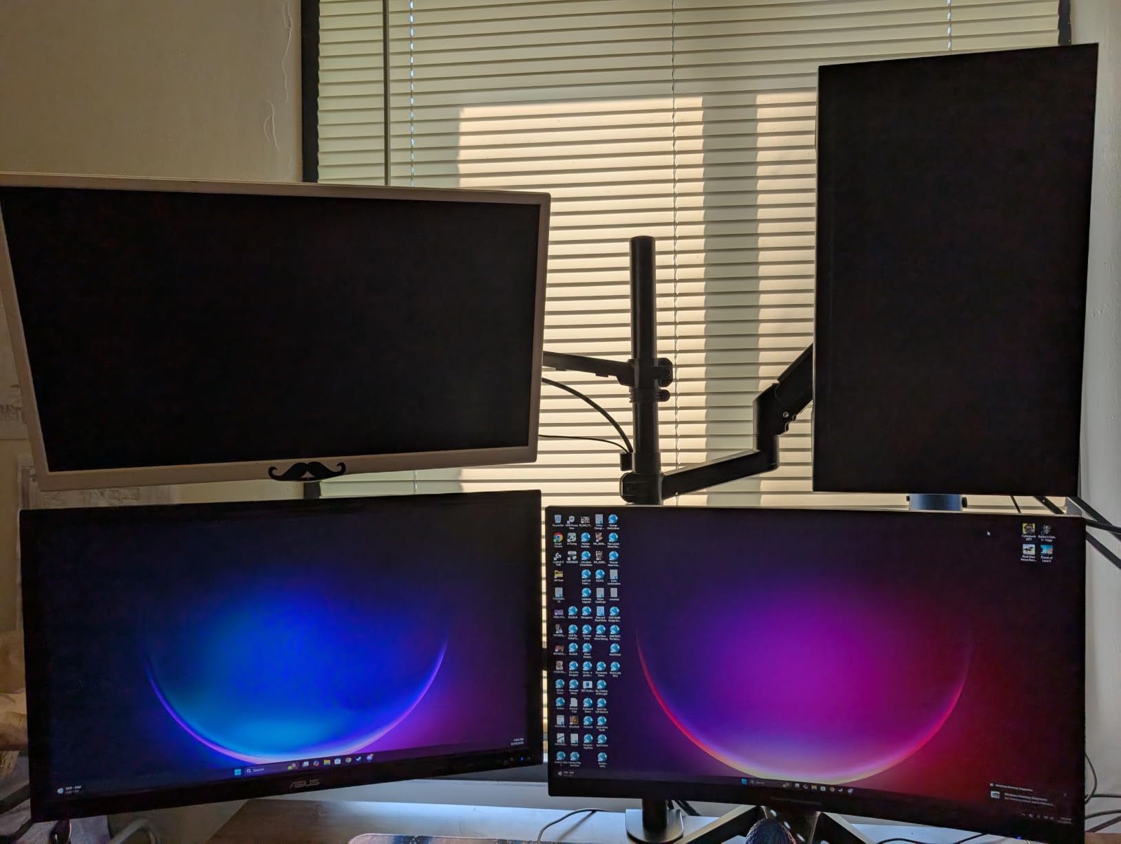 WALI Heavy Duty Monitor Arm for 13-49 inch 1000R Curved Screen, up to 44lbs customer photo 2