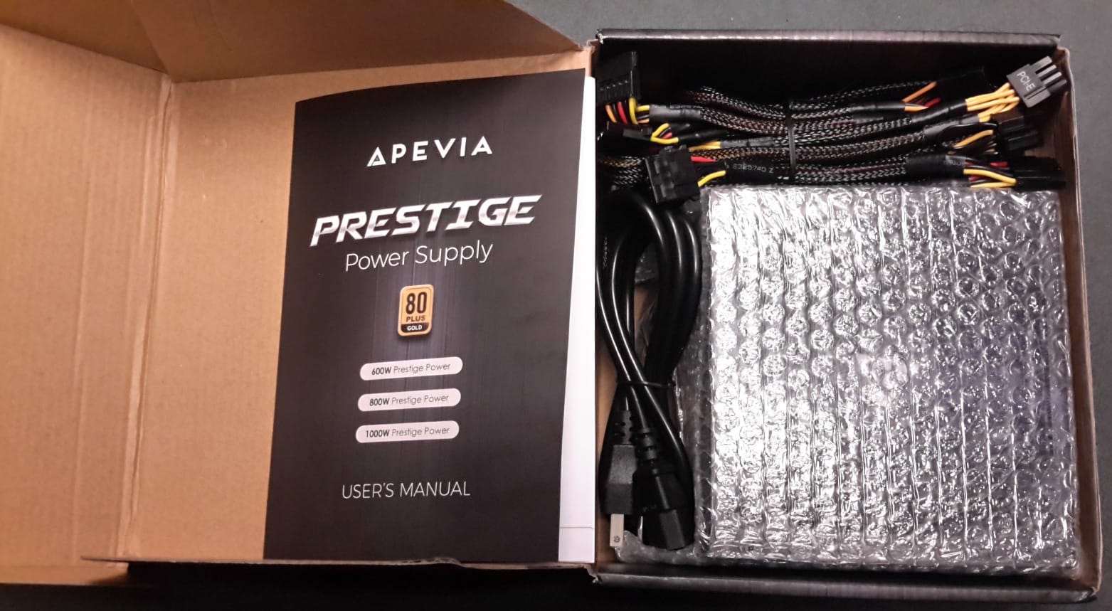 Apevia ATX-PR800W Prestige 800W 80+ Gold Certified, RoHS Compliance, Active PFC ATX Gaming Power Supply customer photo 2