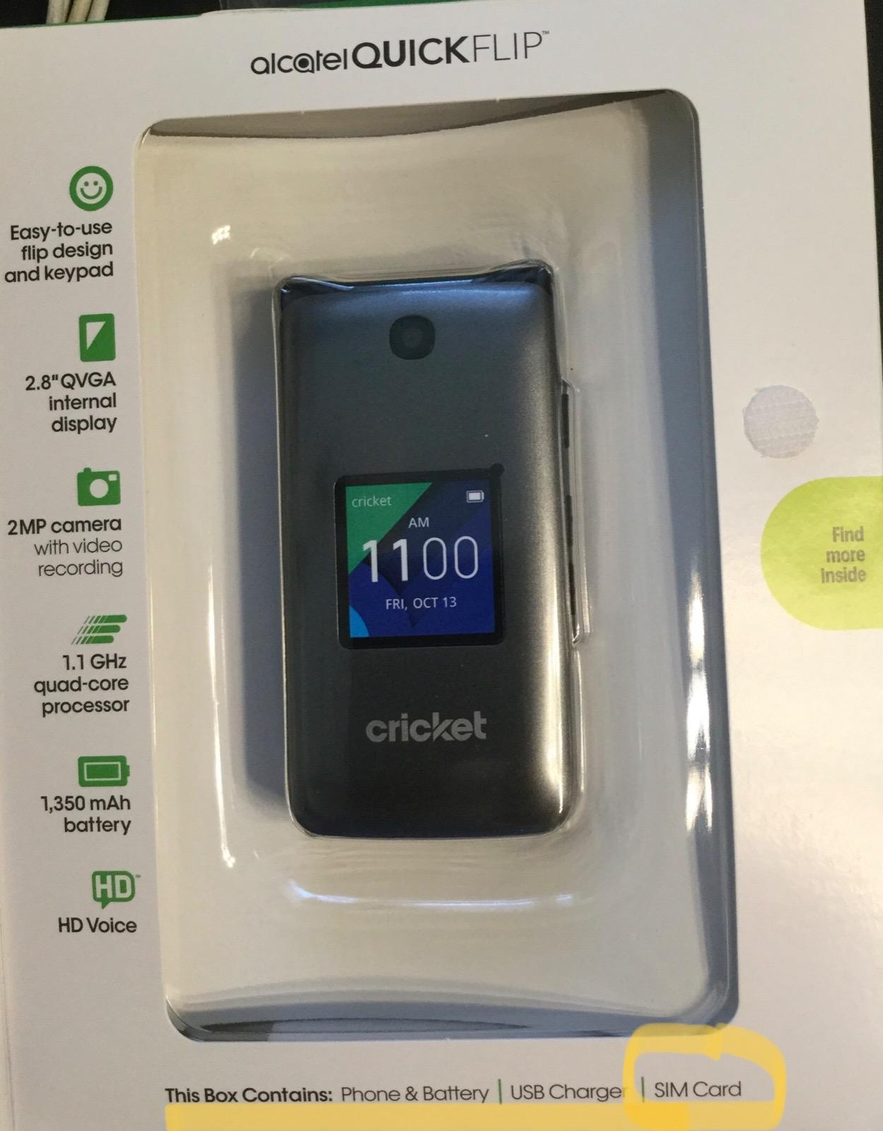Alcatel QUICKFLIP 4044C | 4G LTE | HD Voice FlipPhone | Cricket Unlocked for T-Mobile & AT&T, Grey, 4GB customer photo 1