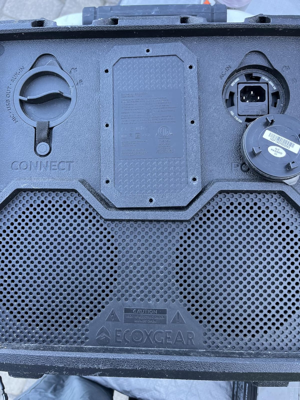 ECOXGEAR EcoTrek Rugged Waterproof Floating Portable Bluetooth Wireless 100 Watt Stereo Smart Speaker and PA System (Gray) customer photo 1