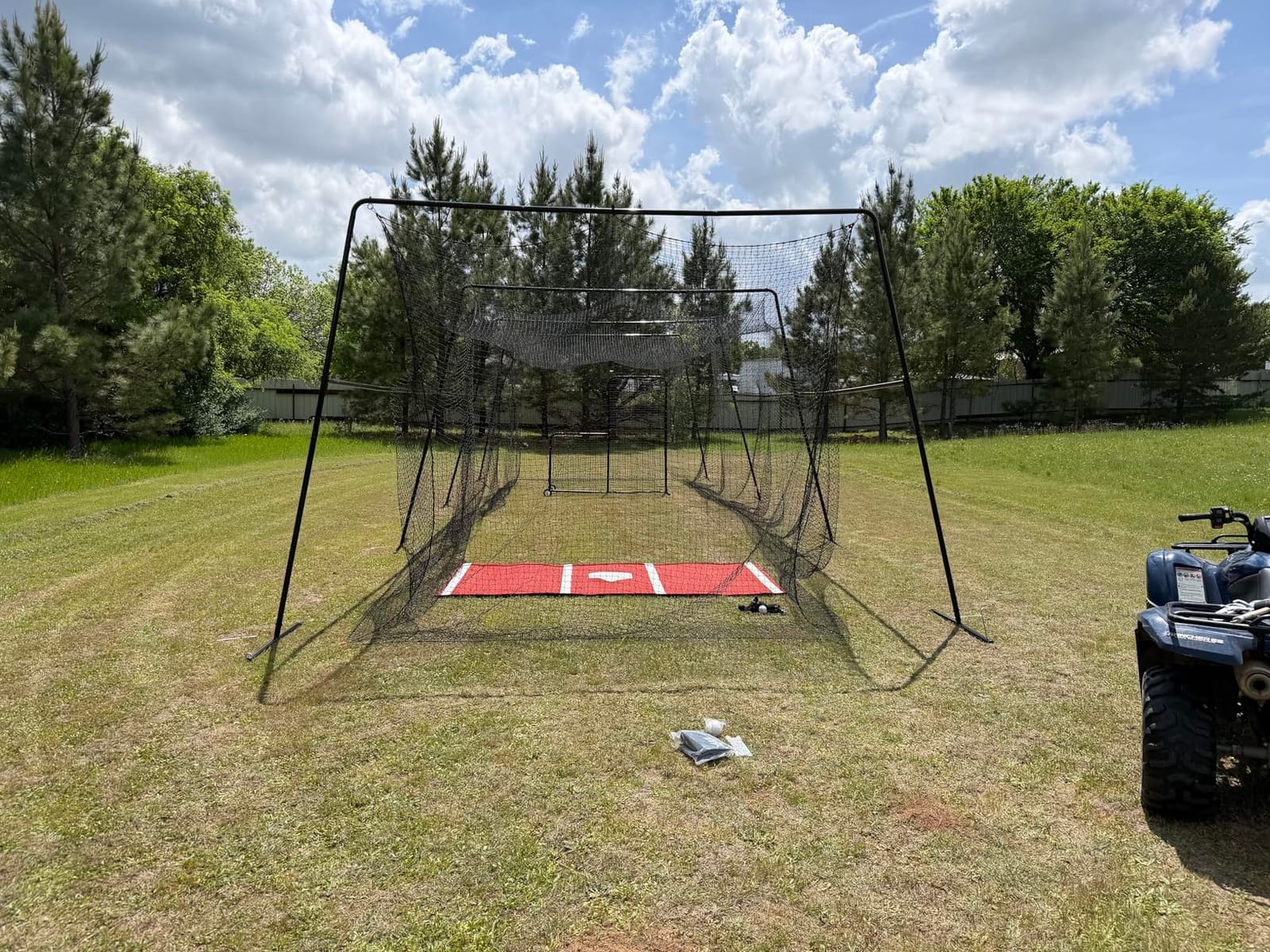 Skywalker Sports 40 Foot Competitive Batting Cages for Backyard or Indoor Baseball and Softball Collapsible Black Frame and Net customer photo 1